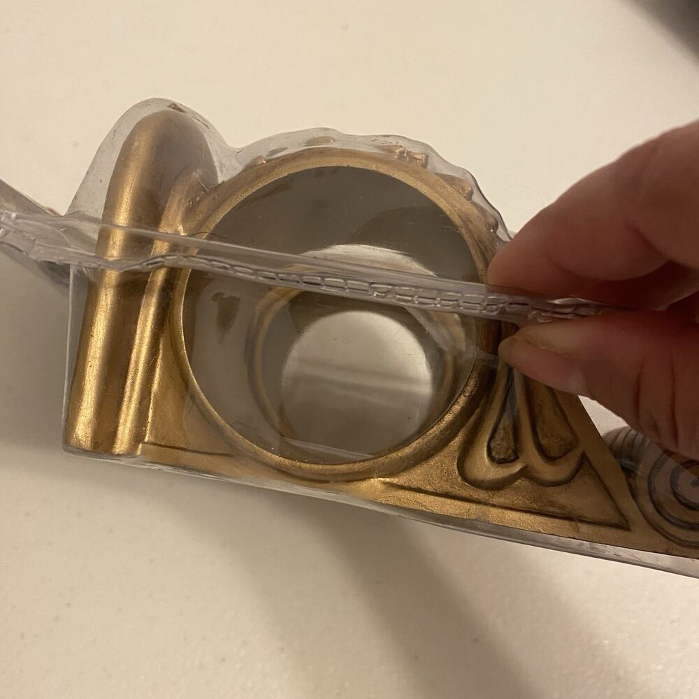 Popular Home Wall Sconce Scarf Holder Acanthus Leaf Feather Sconce Pair Gold New - Picture 5 of 5